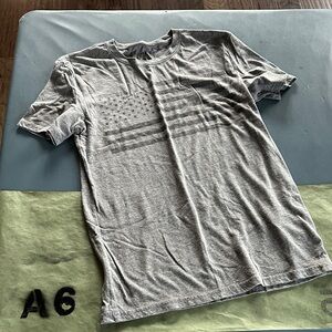 Lucky Brand Heather Gray Flag Tee